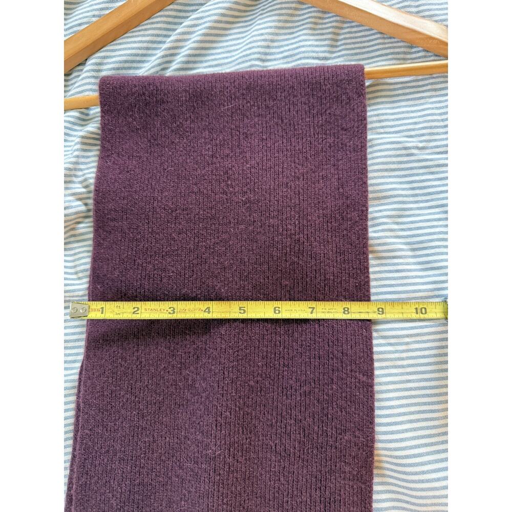 Portolano 100% Cashmere Purple Scarf 8”x64” Italy wrap jewel tone quiet luxury - Picture 2 of 12
